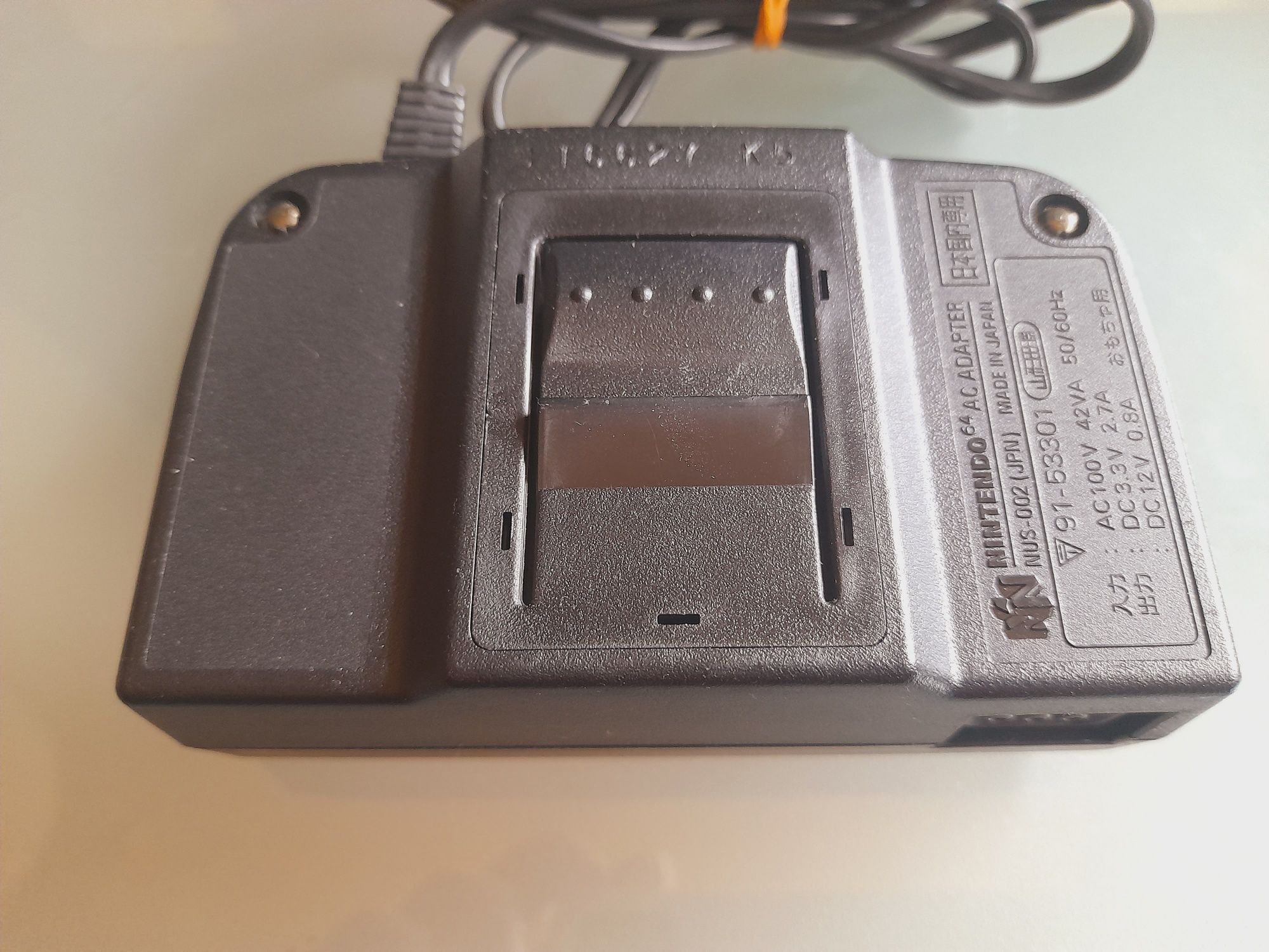 N64 - comando c/controller pak e fonte de alimentação