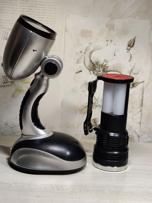 Два ліхтарі робочі, з акумуляторами та USB зарядкою