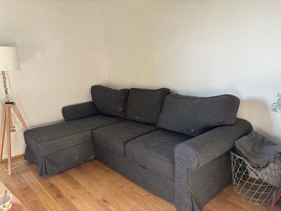 Kanapa sofa 3 osobowa rozkladana z szezlongiem EKTORP