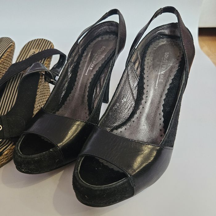 Buty damskie szpilki 36 letnie Sandałki na obcasie czarne