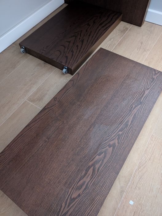 MALM Biurko z wysuwanym panelem, brązowe, 151x65 cm IKEA
