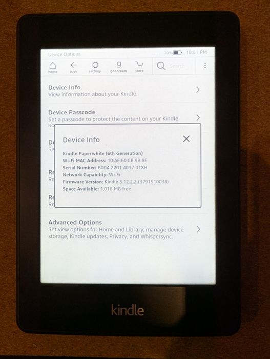Kindle Paperwhite 6ª Geração – Excelente estado, bateria dura semanas
