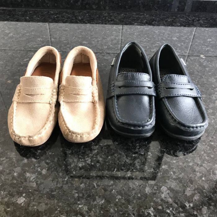 Sapatos moccasins em pele para criança Zara e Gioseppo