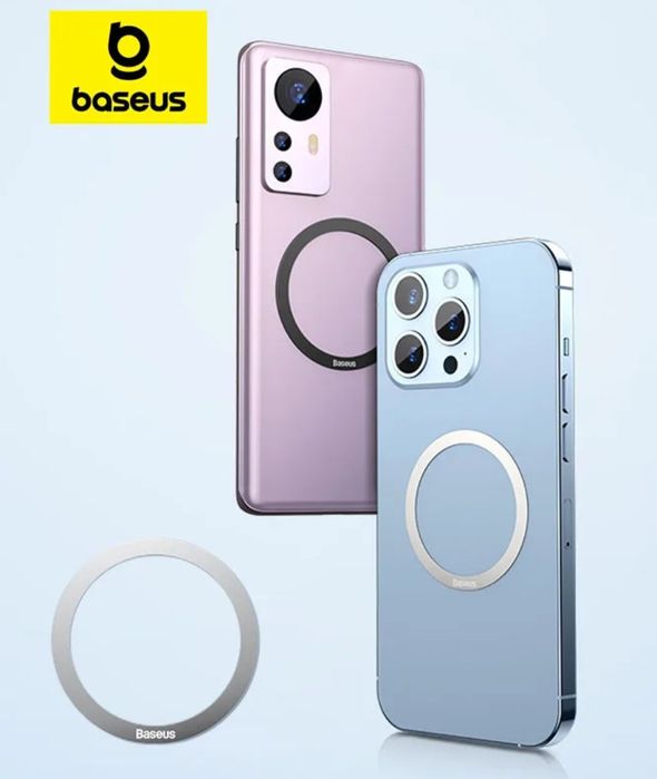 Baseus - 2 Adesivos Magnéticos P/ Carregamento Indução / MagSafe