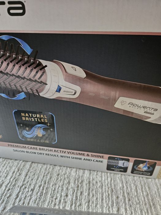 Escova modeladora Rowenta premium care brush active volume & shine