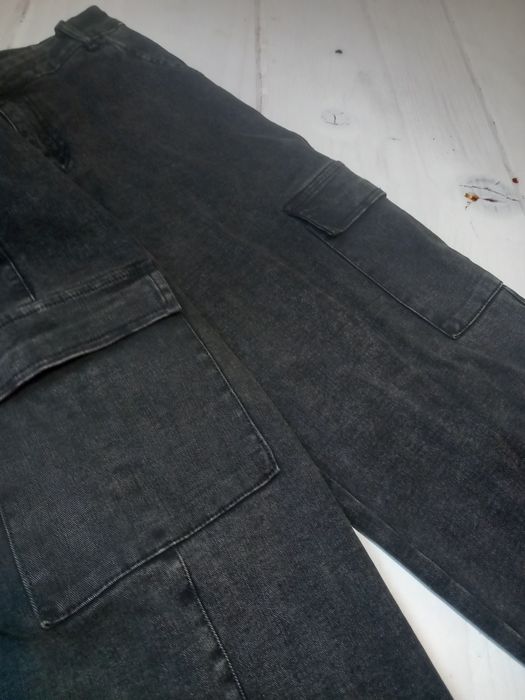 Джинси карго палаццо широкі штани графіт темно сірий 29р L 48
