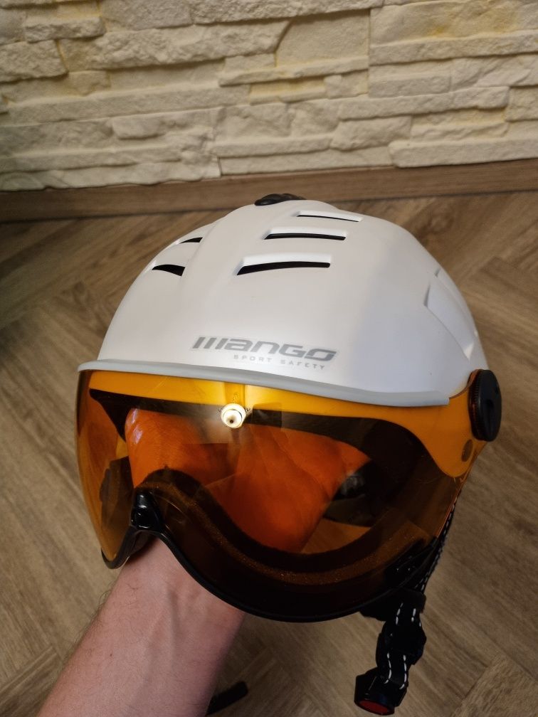 Kask narciarski MANGO Volcano PRO 56-58 damski biały SWIETNY stan