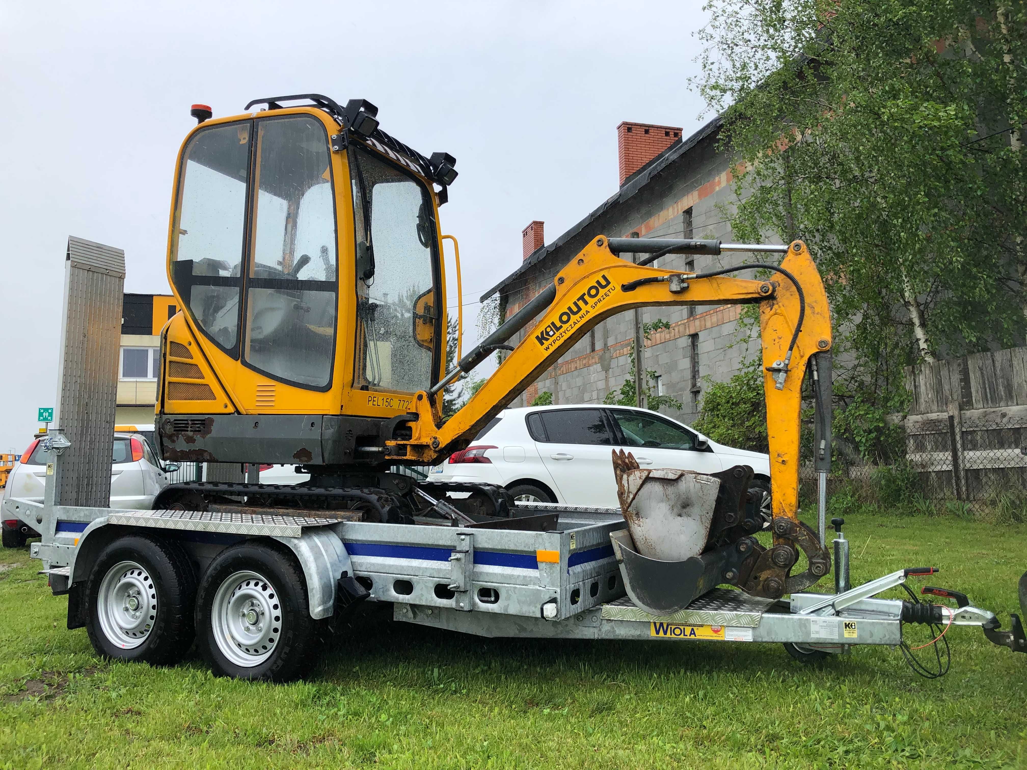 Minikoparka bez operatora 930kg lub 1,5t + transport/laweta