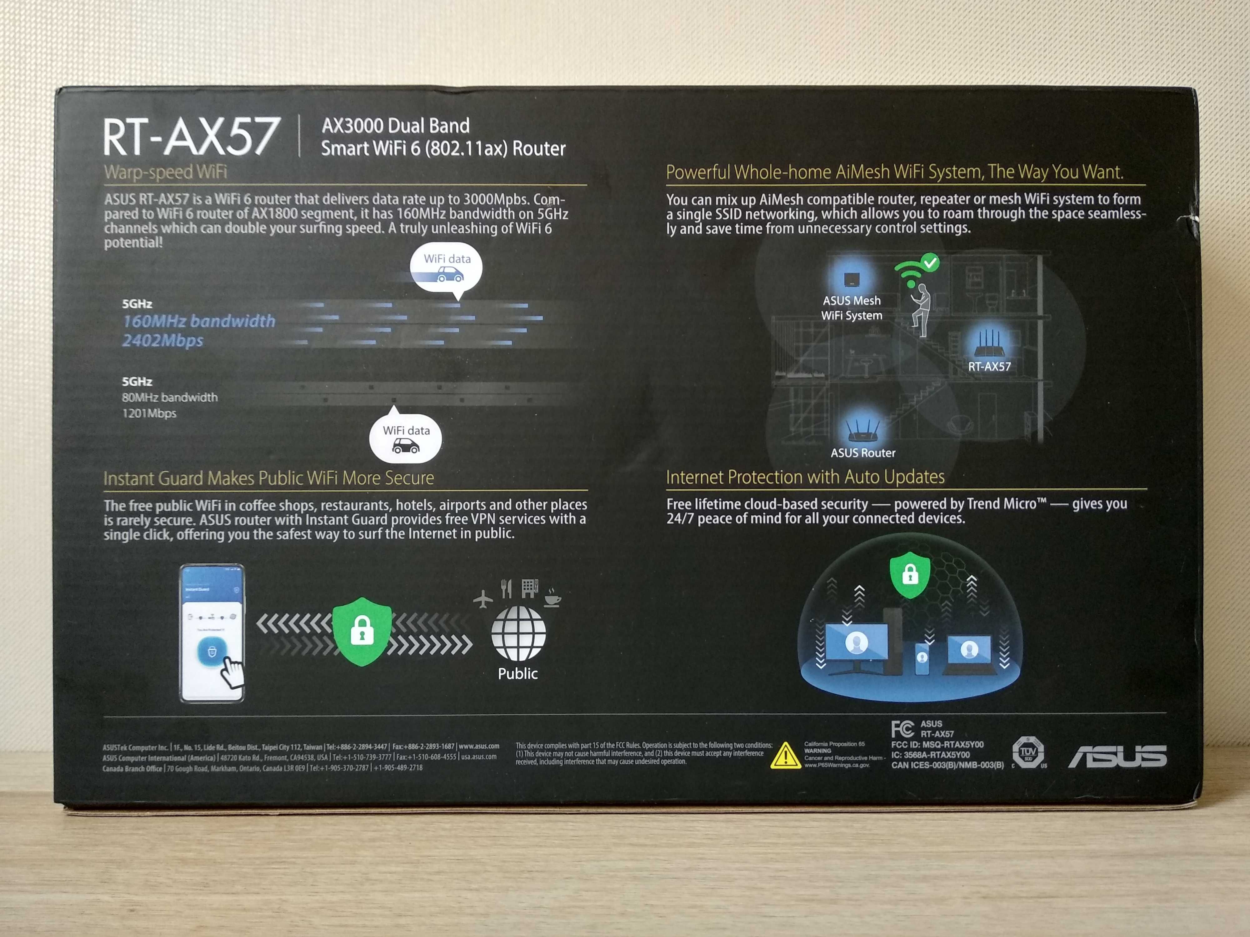 ASUS RT-AX57 CPU 4x1700MHz WiFi 6 (AX3000) AiMesh Wi-Fi роутер