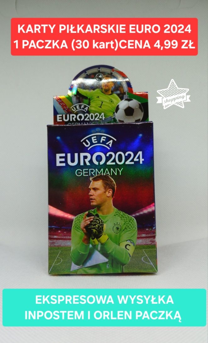 Karty piłkarskie 30sztuk/pudelko EURO2024 'NEUER'