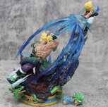 Estátua do anime Dragon Ball, Broly vs. Gogeta com 23 centímetros