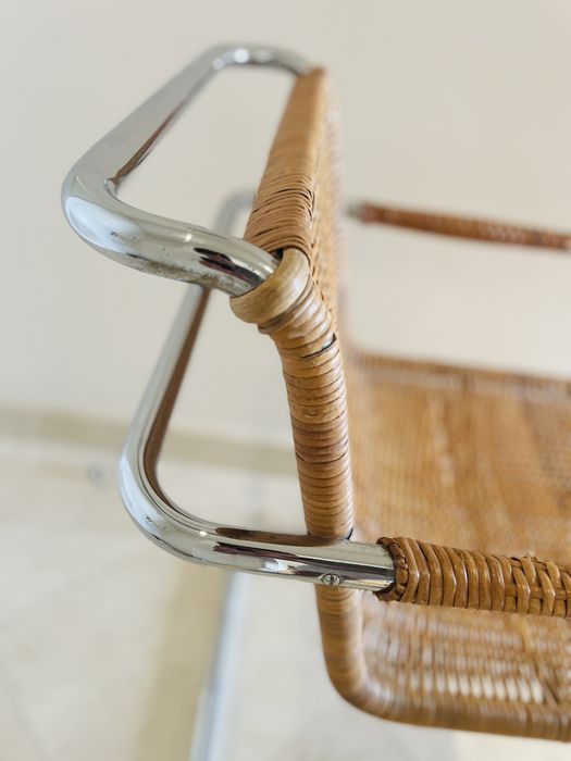 Cadeira original Mies van der rohe MR20 palhinha rattan