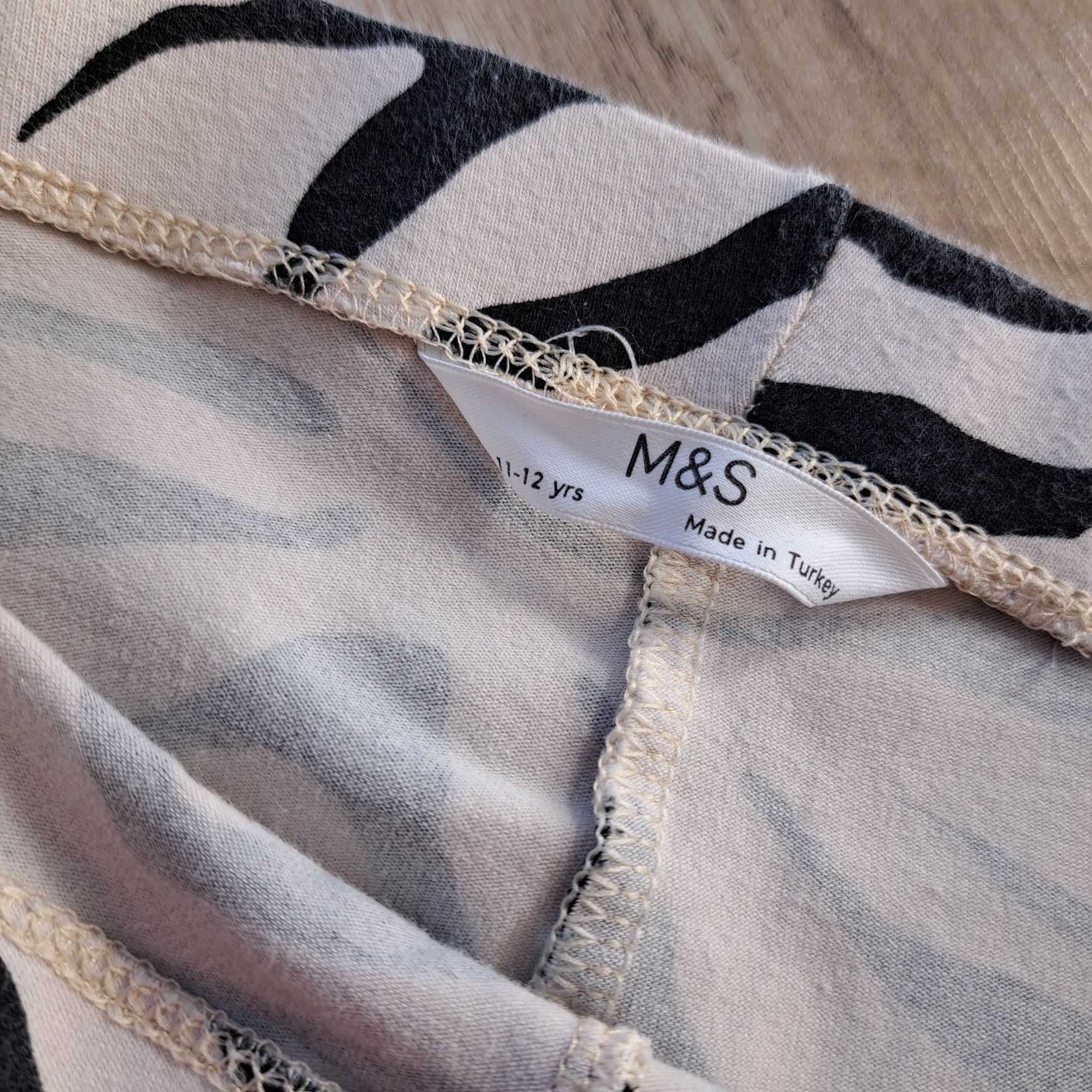 Dziewczęce legginsy flare zebra Marks&Spencer, rozmiar 152