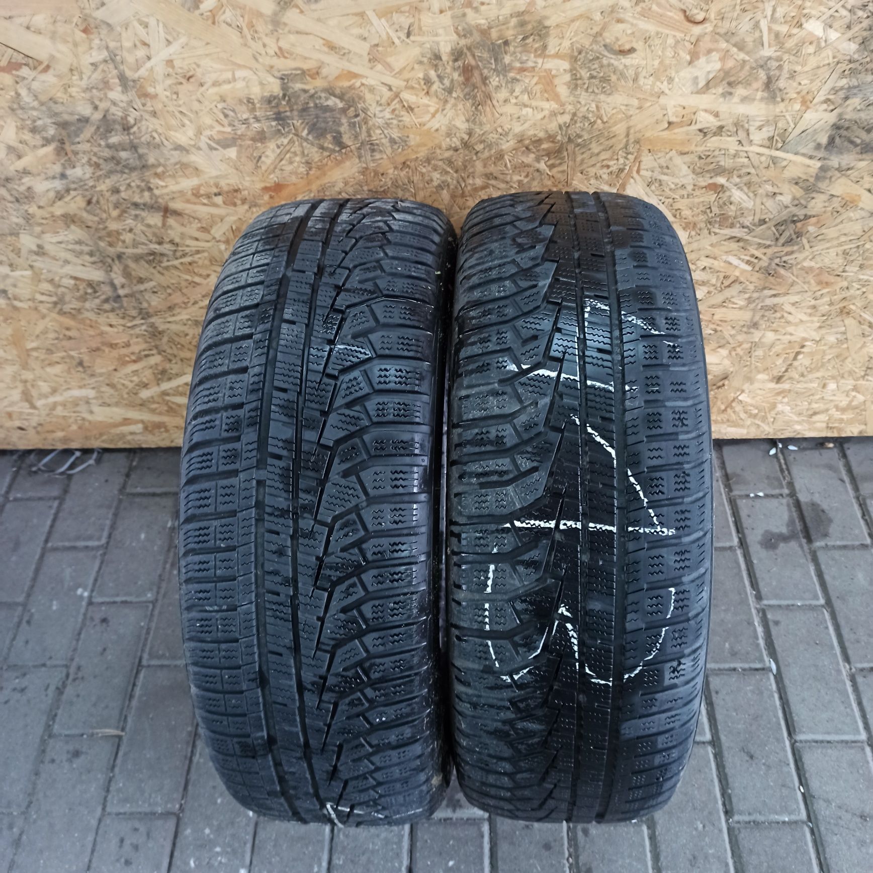 2 opony zimowe Hankook 215/60 17 zima 5-5.7mm. Możliwy montaż