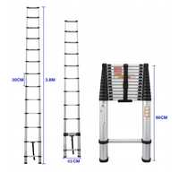 Телескопічна складна драбина 3,8 м/ Телескопическая складная лестница