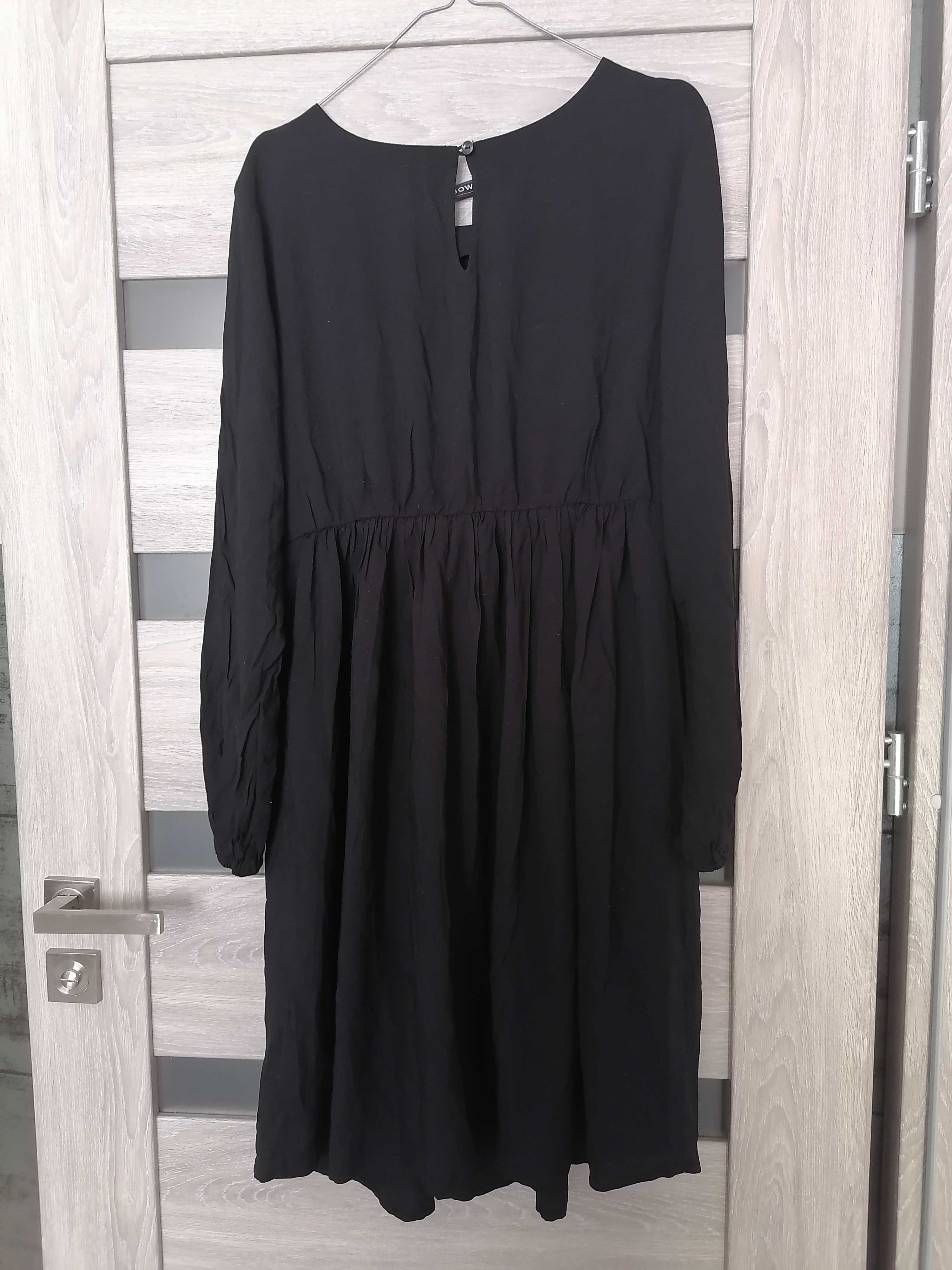 Nowa czarna sukienka z gumką wiskoza 40 42 gothic