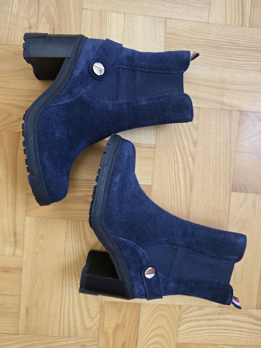 Granatowe botki Tommy Hilfiger rozm. 38