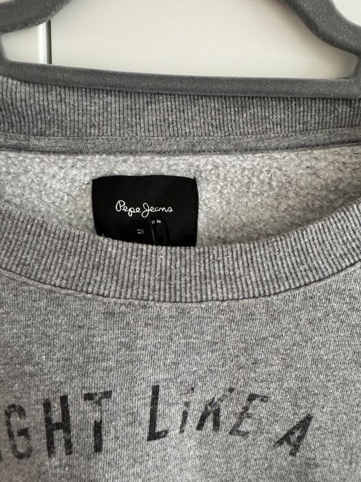 Pepe Jeans krótka damska bluza szara fight like a girl M