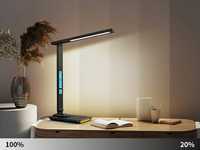 Lampka biurkowa LED ładowanie indukcyjne godzina data temperatura