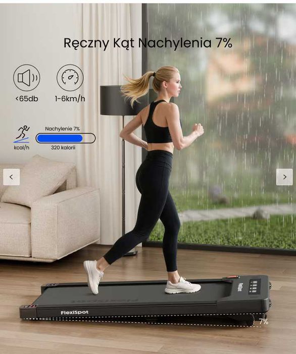 Nowa bieżnia 2w1 do biegania / pilot / FlexiSpot / fitness !A3328!