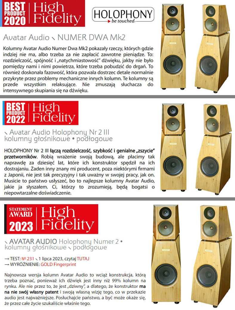 Avatar Audio HOLOPHONY Nr 2 stary model -40%