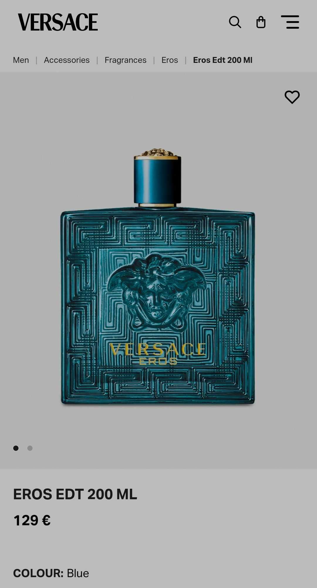 Perfume masculino AUTÊNTICO Versace Eros EDT 200 ml
