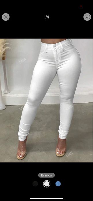 Calças de ganga brancas