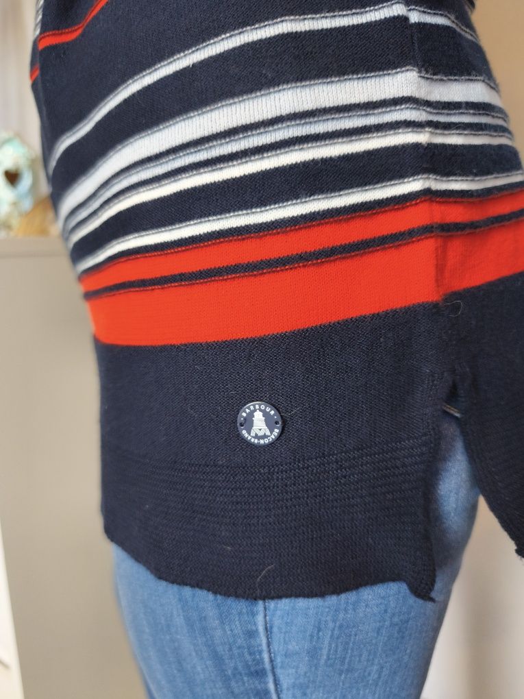 Barbour sweter damski bawełniany rozmiar M dłuższy