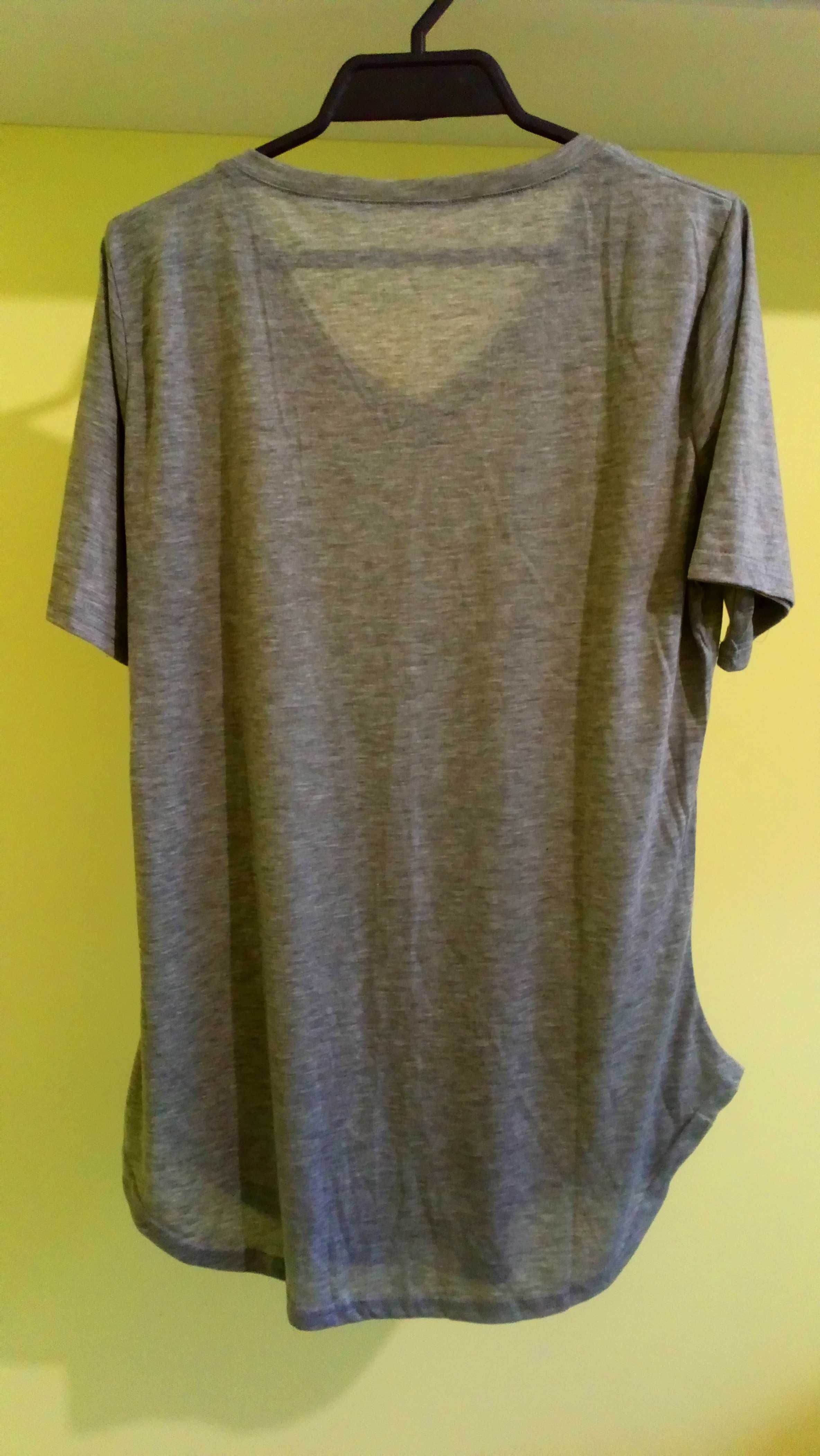 Szara bluzka t - shirt 3XL / 4XL