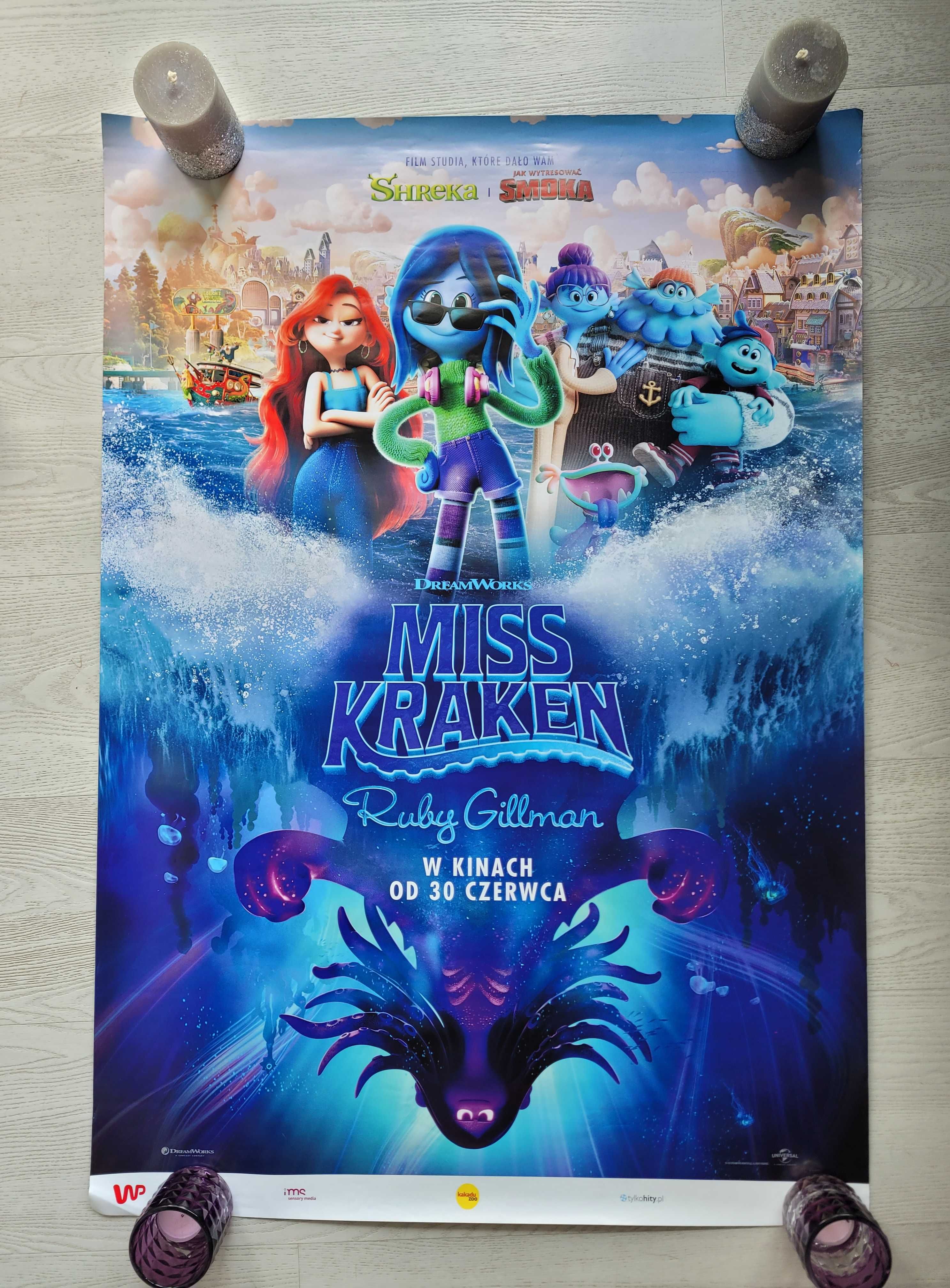 Plakat kinowy z filmu bajki Miss Kraken bajka Dreamworks
