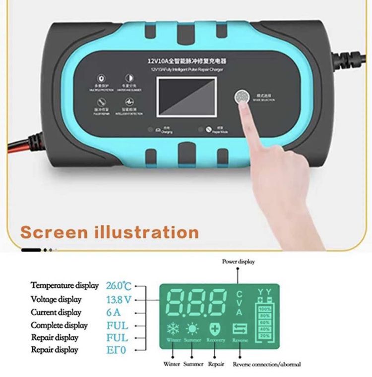 Импульсное зарядное устройство 12v 10a