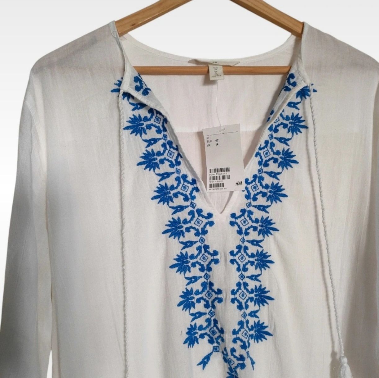 H&M nowa lekka biała tunika XL