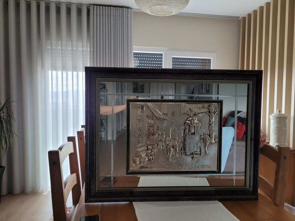 Quadro sala com espelho