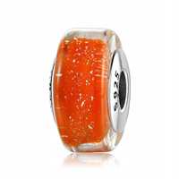 Charms Murano Pomarańczowy Wkręcany do Pandora srebro S925 AN6027