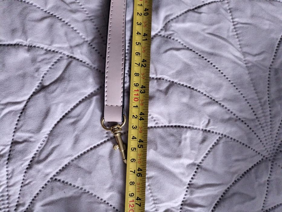 Torebka damska beżowa na ramię i do ręki dwa paski bdb