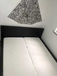 Cama de casal  malm ikea castanho preto com colchão 1;80/200