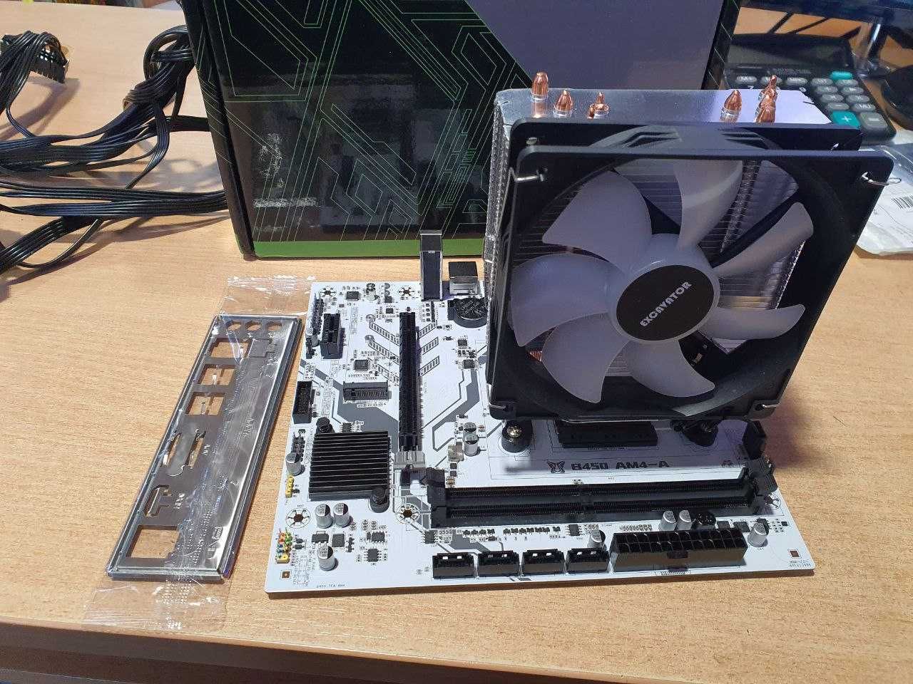Матер плата sAM4 Machinist B450 TFA с Ryzen 5 3600 кулер RGB.