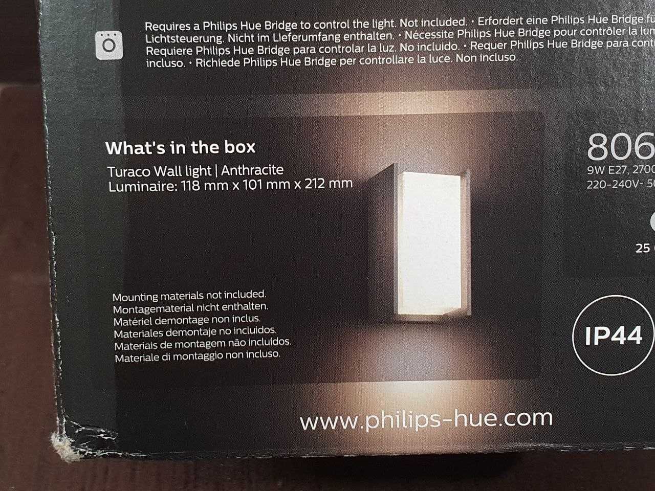 Philips Hue TURACO LED Вуличний Настінний Смарт Світильник Homekit