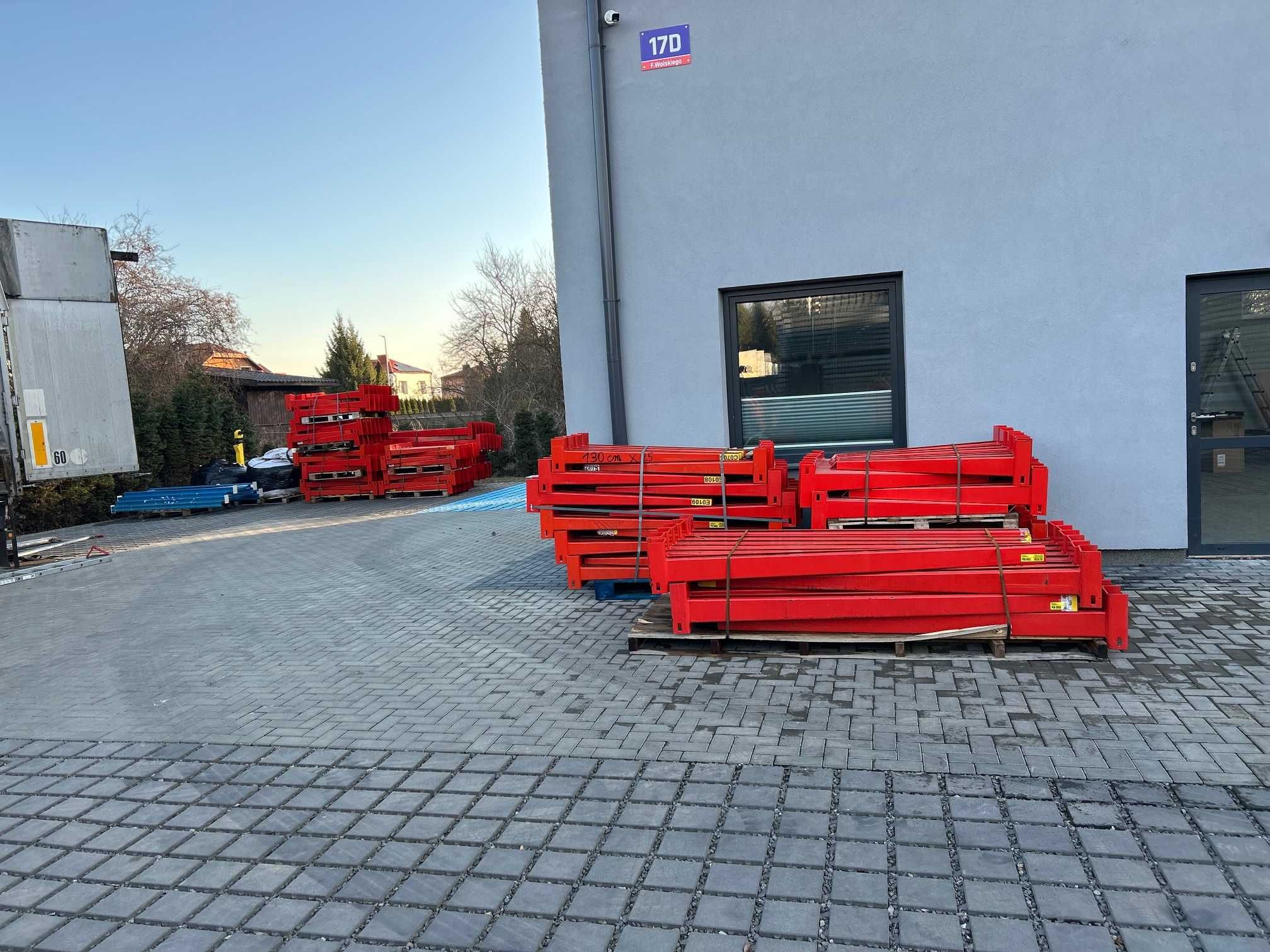 Regały wspornikowe dwustronne magazynowe do profili drewna dłużyc H500
