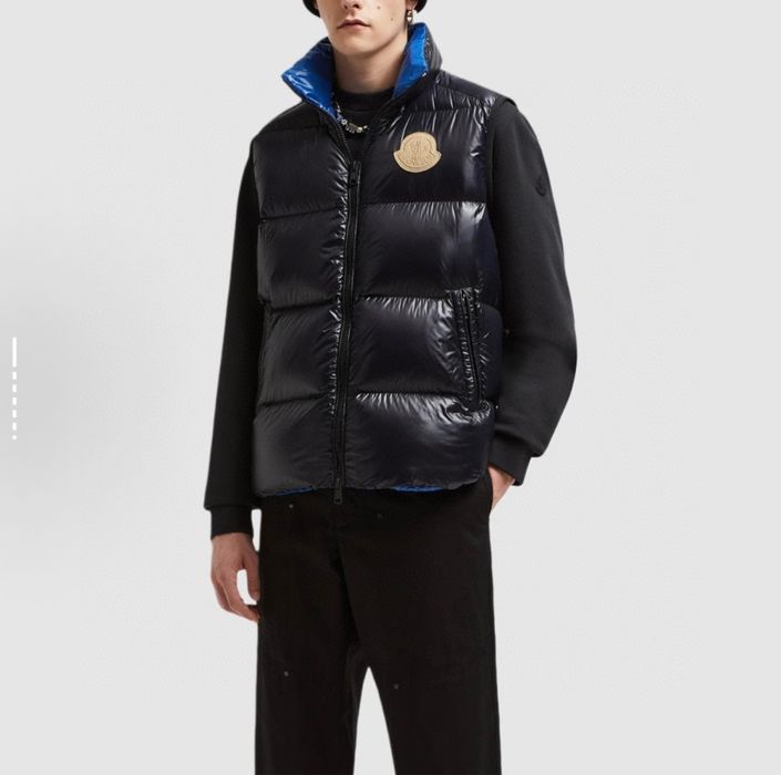 Чоловічий пуховий чорний жилет | жилетка Sumido від Moncler | 1:1