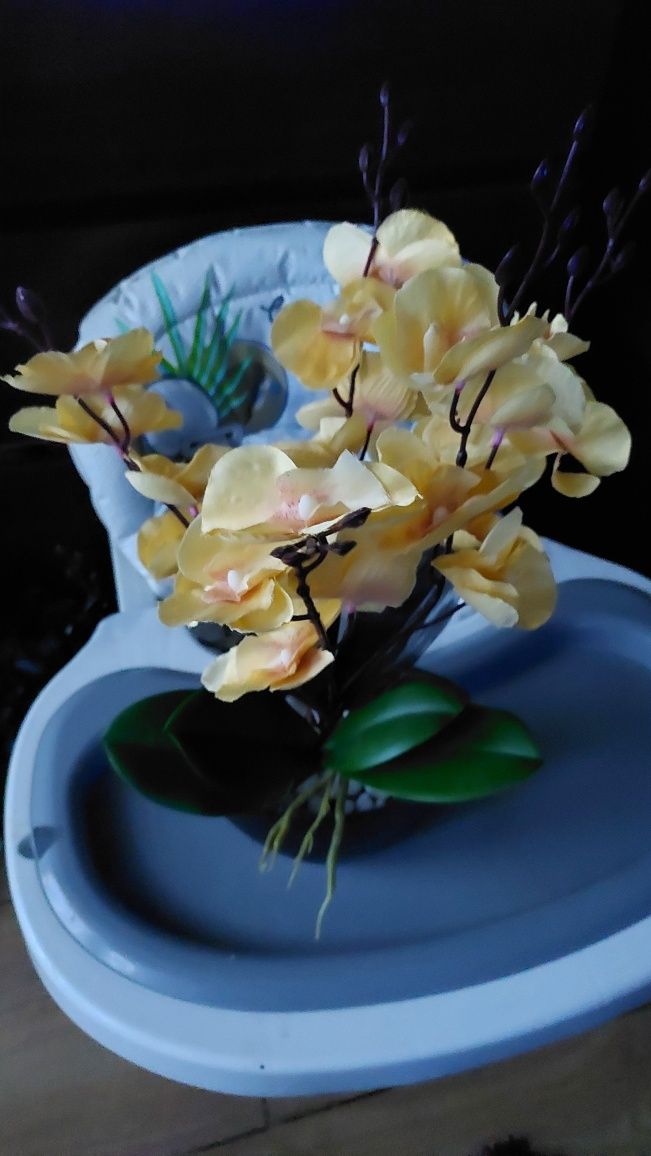 Nowy żółty storczyk pięcio-pędowy sztuczne storczyki kwiaty orchidea