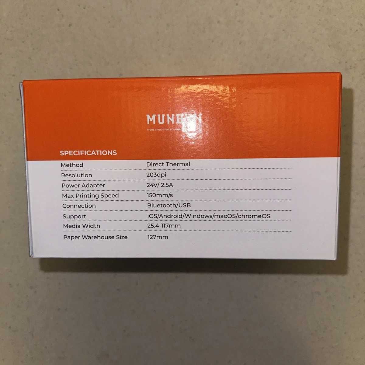 Принтер етикеток для доставки MUNBYN 4x6 з Bluetooth-термопринтером