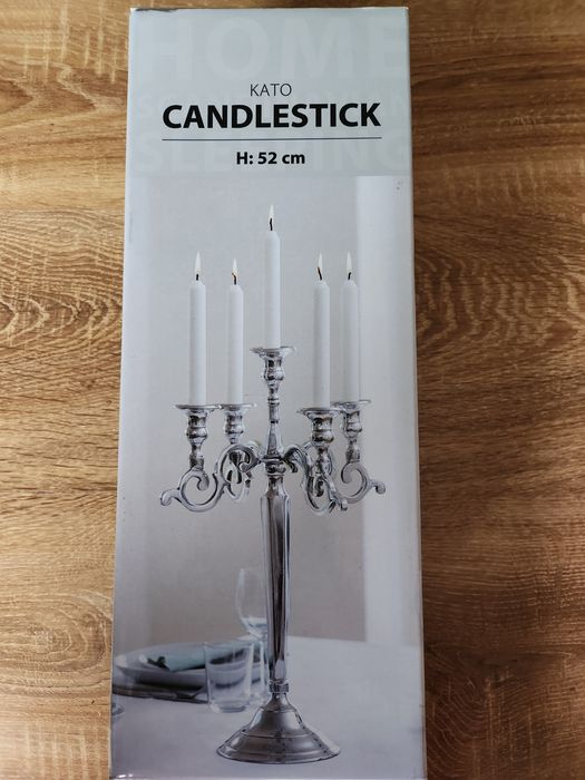 Kandelabr KATO 5 ramienny srebrny