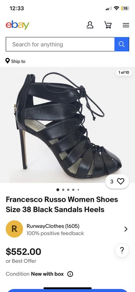 Босоніжки Francesco Russo Heels ( розмір 36,5 )