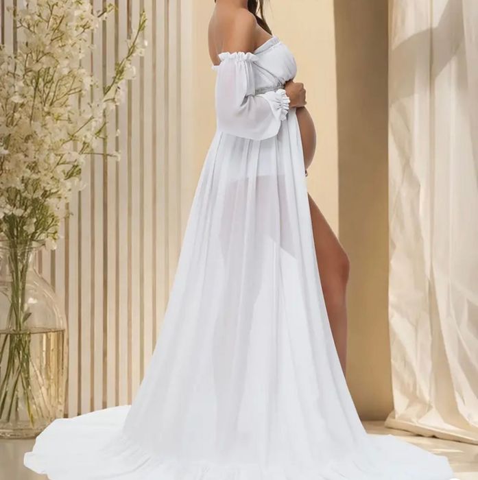 Елегантна сукня для фотосесії вагітних