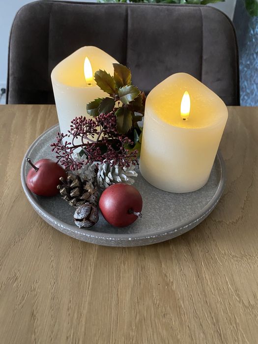 Dekoracja świąteczna świecznik ceramika
