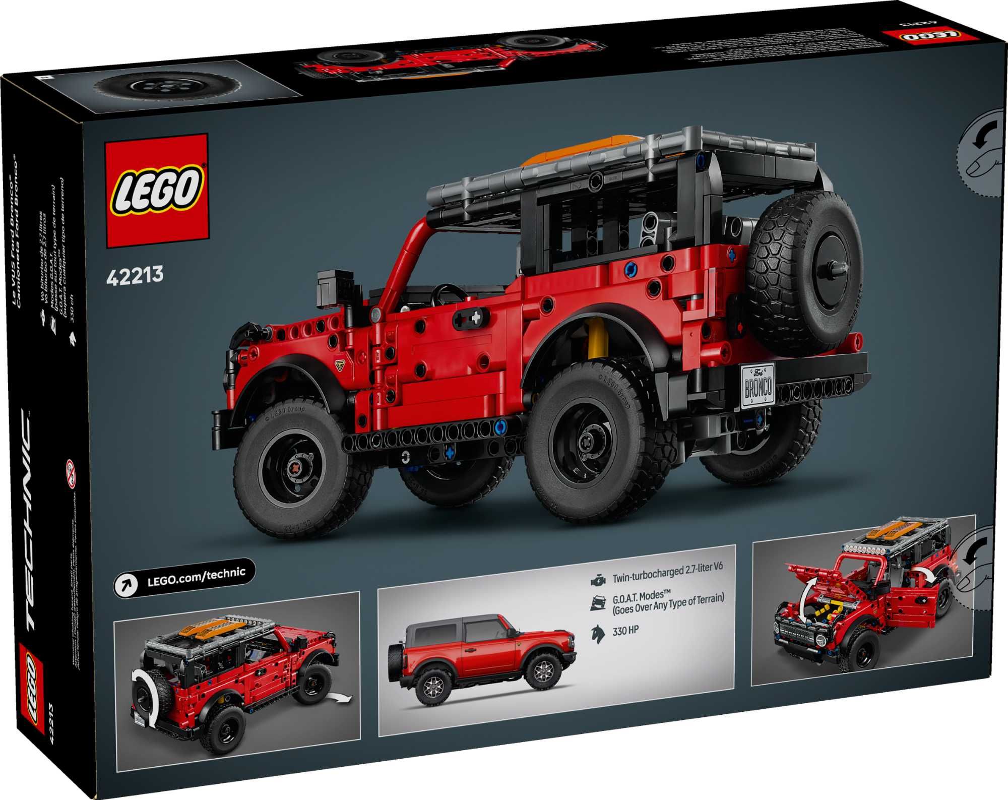 Lego Technic 42213 Suv Ford Bronco Czerwony Klocki943el  Zestaw *NOWE*