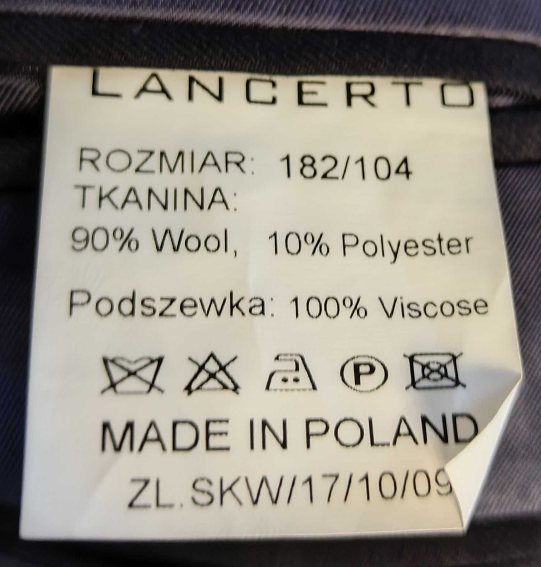 Kompletny garnitur ślubny Lancerto + 2 koszule 182/104