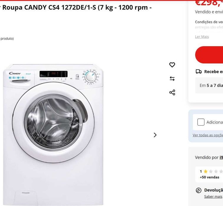 Maq Roupa CANDY - Tv SONY - Monitor Tv LG - Aspirador KUNFT