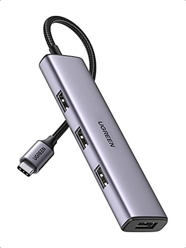 UGREEN Aluminium USB C Hub, 4 porty USB 3.0, MacBook Pro/Air